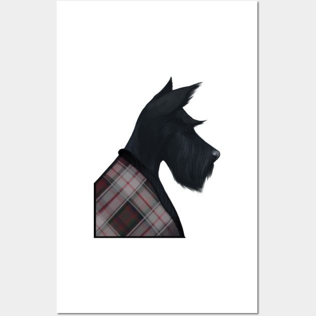 Tartan Scottish Terrier Wall Art by JHeavenor